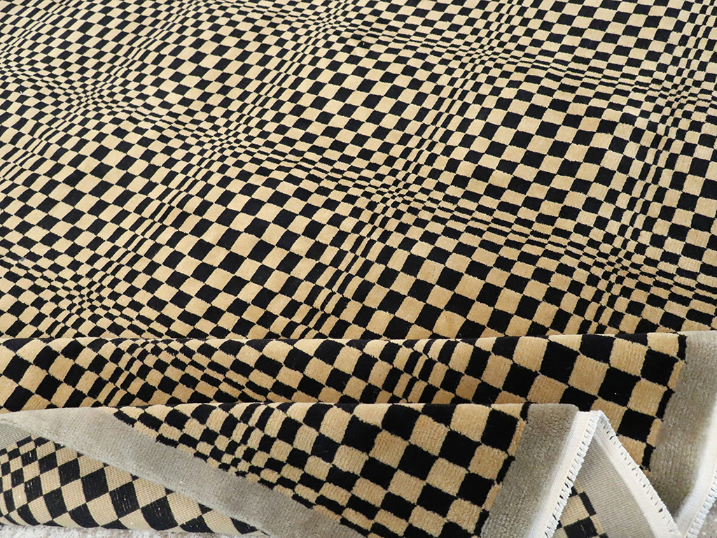 Modern Tibetan Art Deco Room Size Carpet, No.33164 - Staging