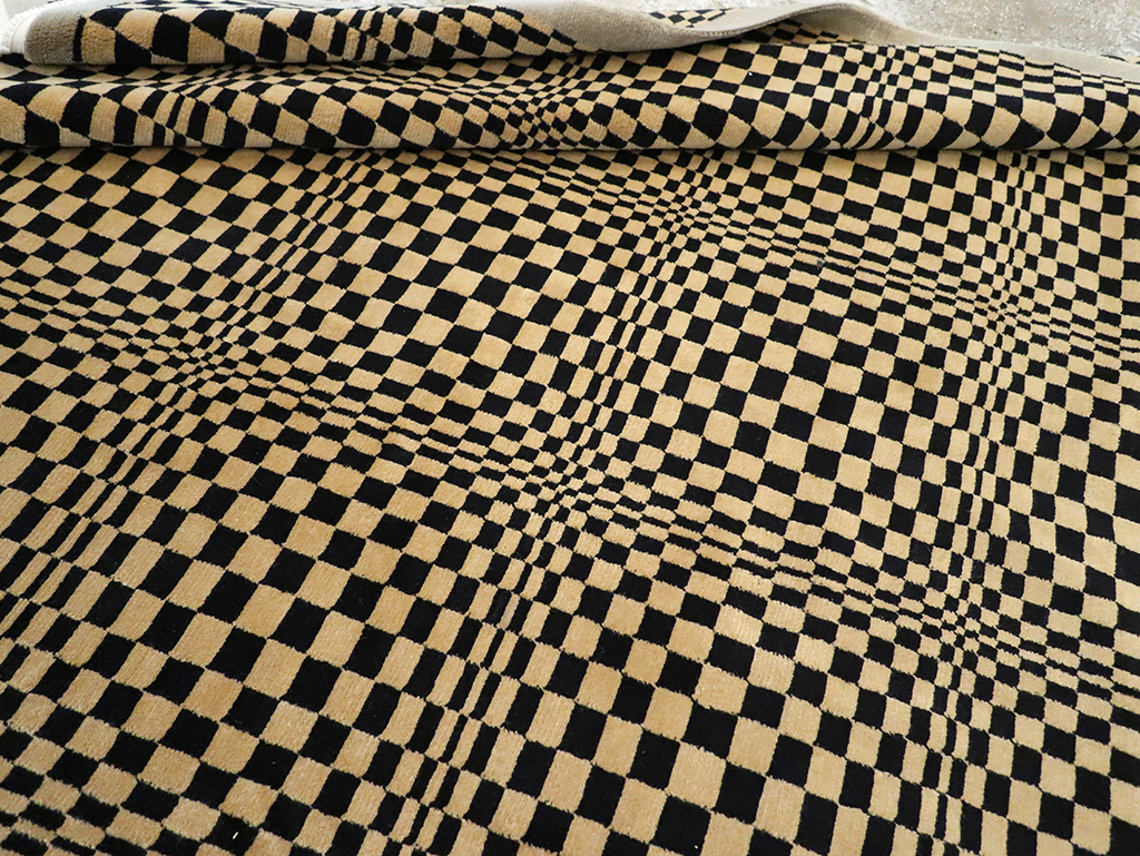 Modern Tibetan Art Deco Room Size Carpet, No.33164 - Staging