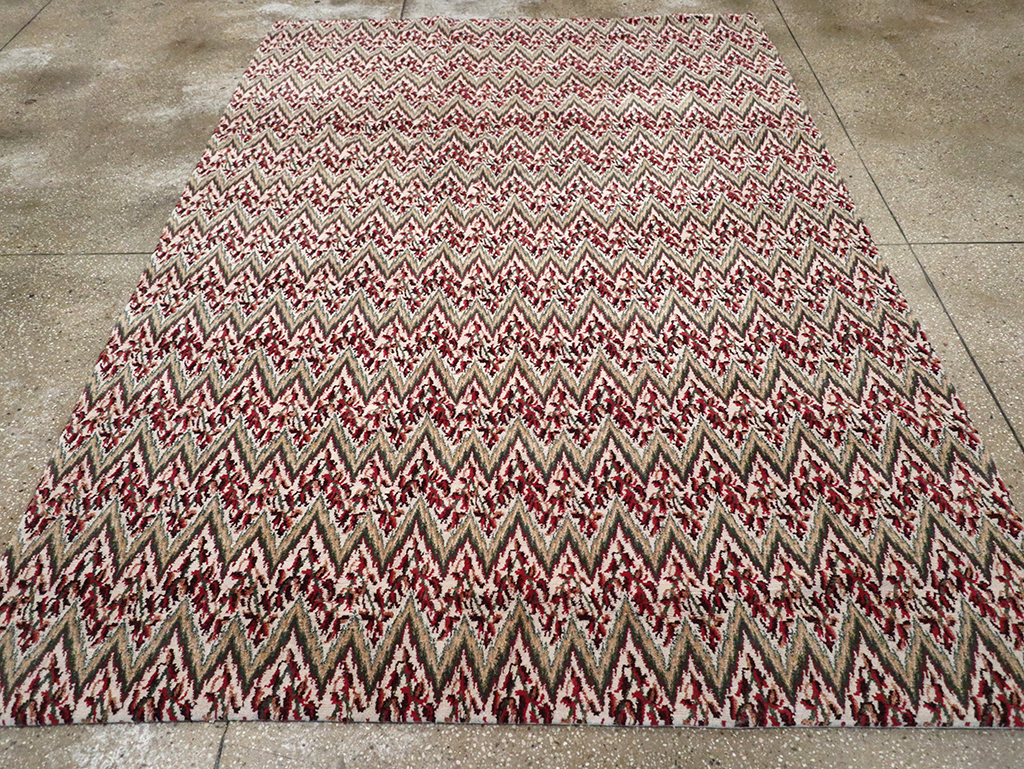 Modern Tibetan Accent Rug, No.33165 - Staging