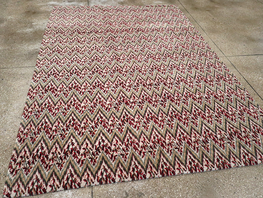 Modern Tibetan Accent Rug, No.33165 - Staging