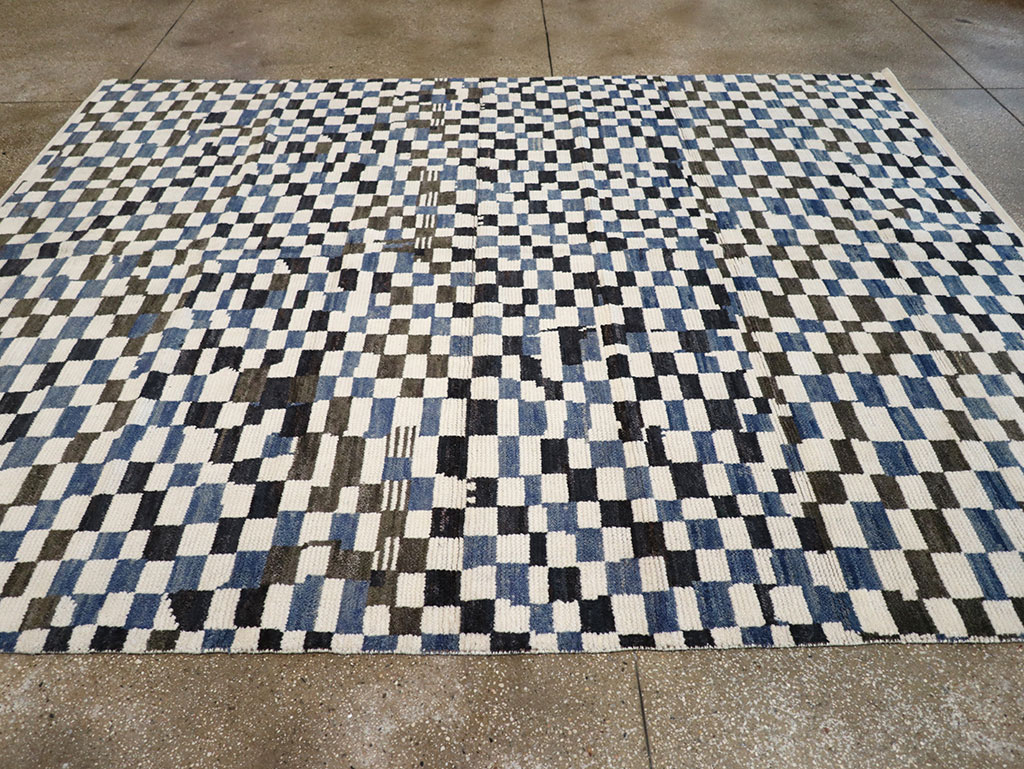 Modern Contemporary Indian Room Size Carpet, No.33167 - Staging