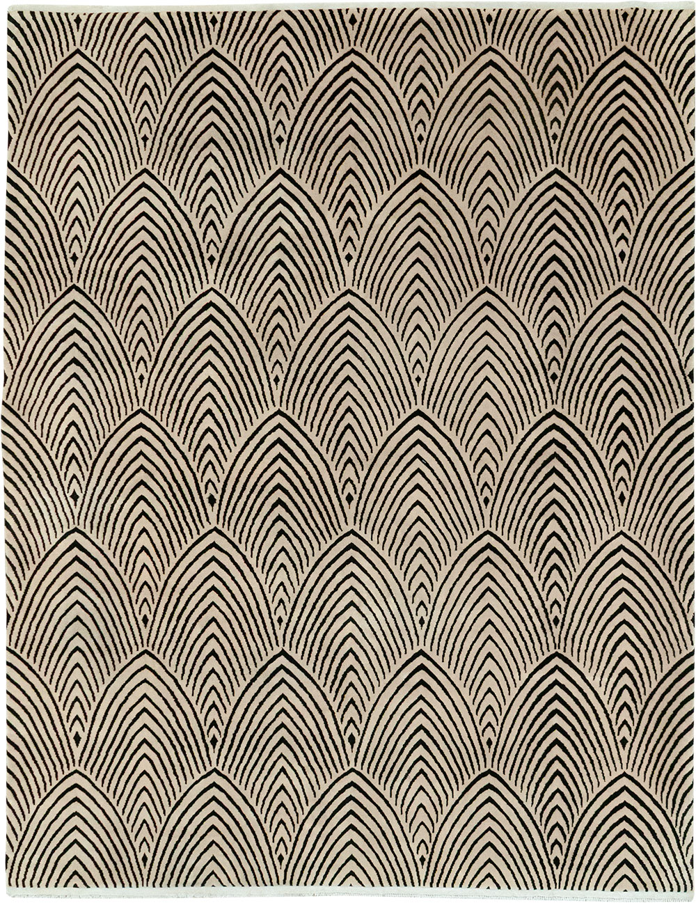 Antique Chinese Art Deco Room Size Carpet, No.33169 - Staging