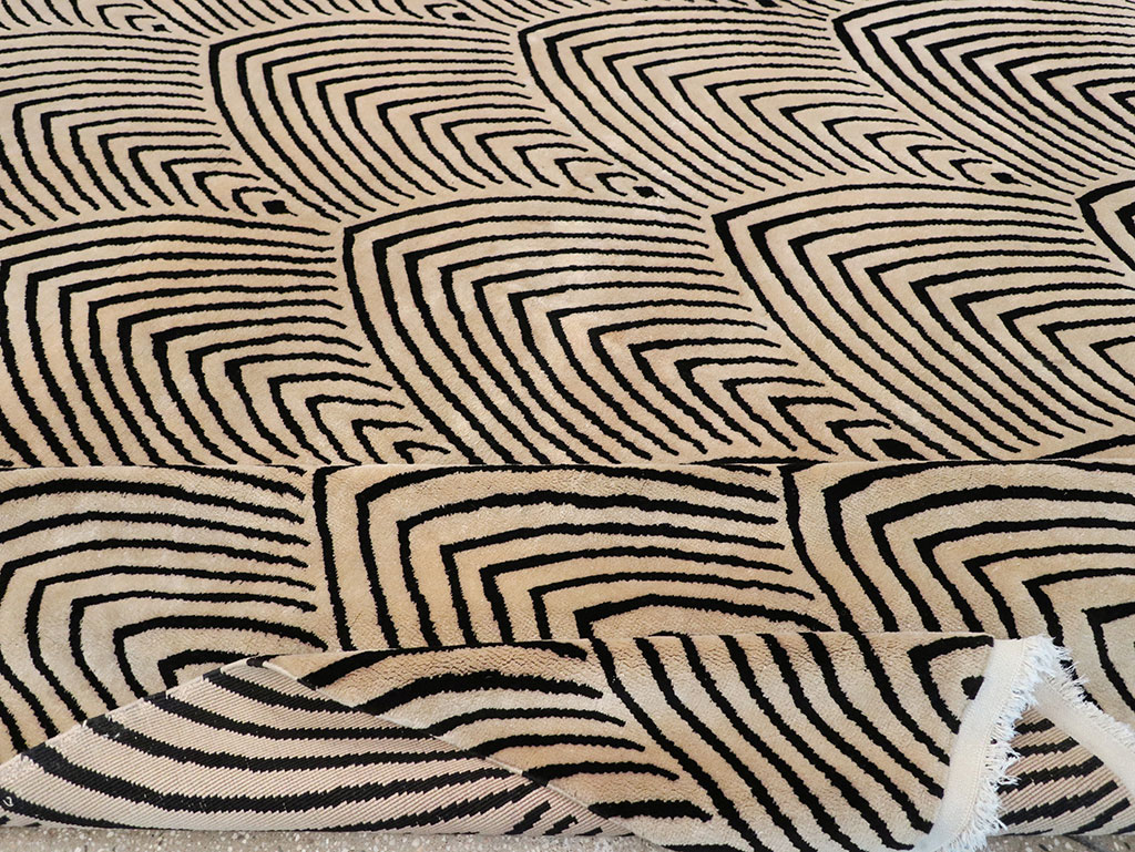 Antique Chinese Art Deco Room Size Carpet, No.33169 - Staging