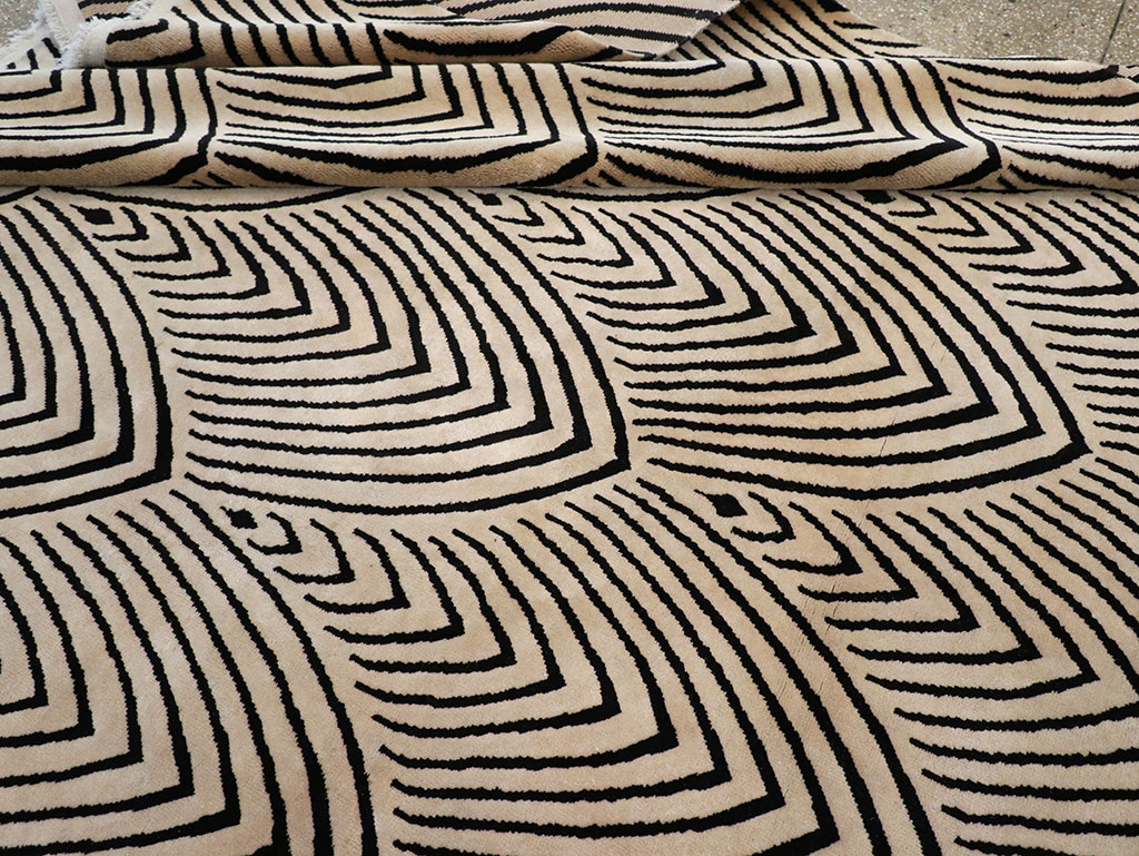 Antique Chinese Art Deco Room Size Carpet, No.33169 - Staging