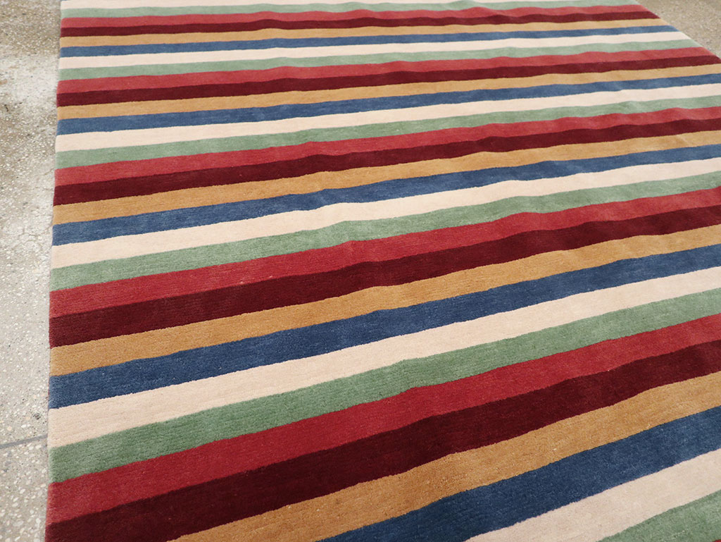 Modern Tibetan Accent Rug, No.33170 - Staging