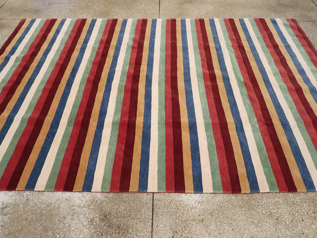 Modern Tibetan Accent Rug, No.33170 - Staging