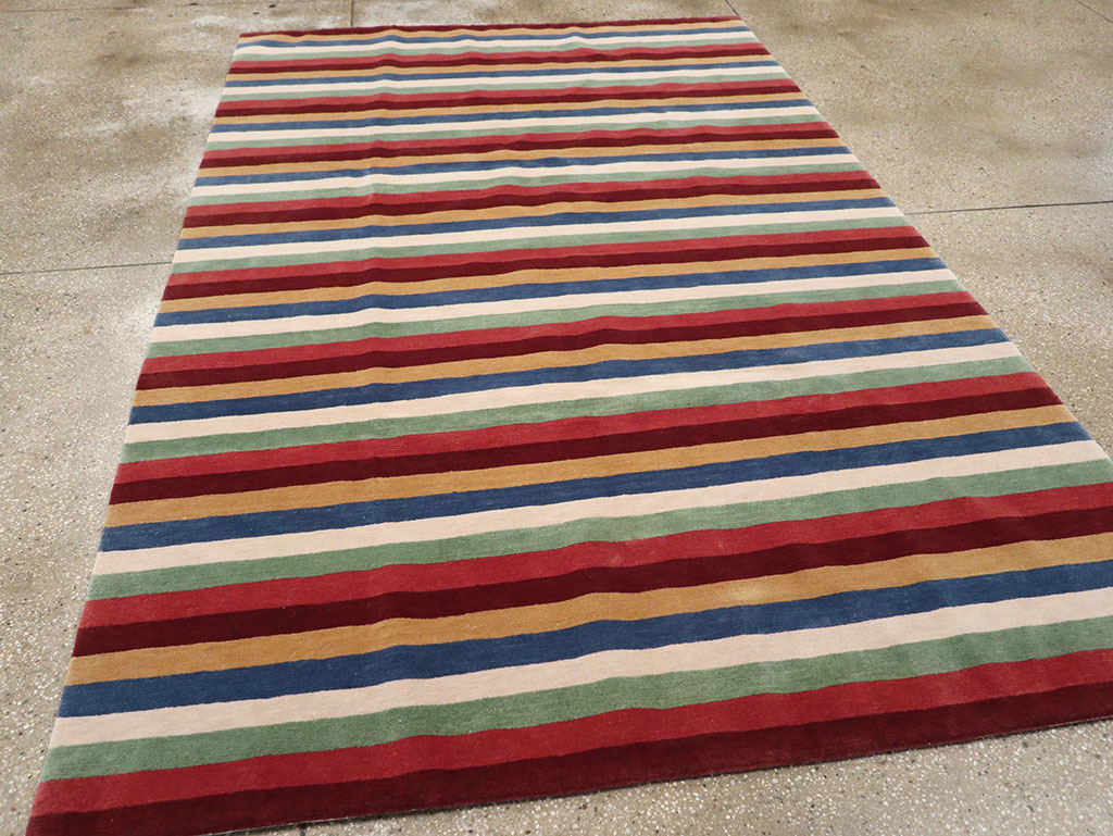Modern Tibetan Accent Rug, No.33170 - Staging