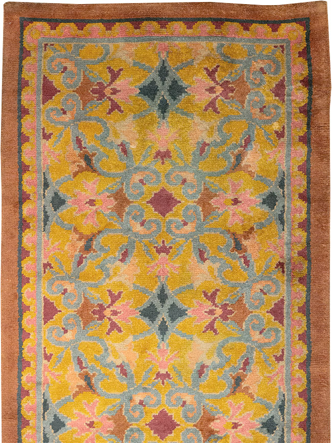 Antique Spanish Savonnerie Long Runner, No.33171 - Staging