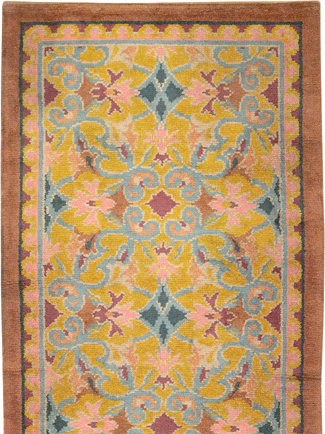 Antique Spanish Savonnerie Long Runner, No.33171 - Staging