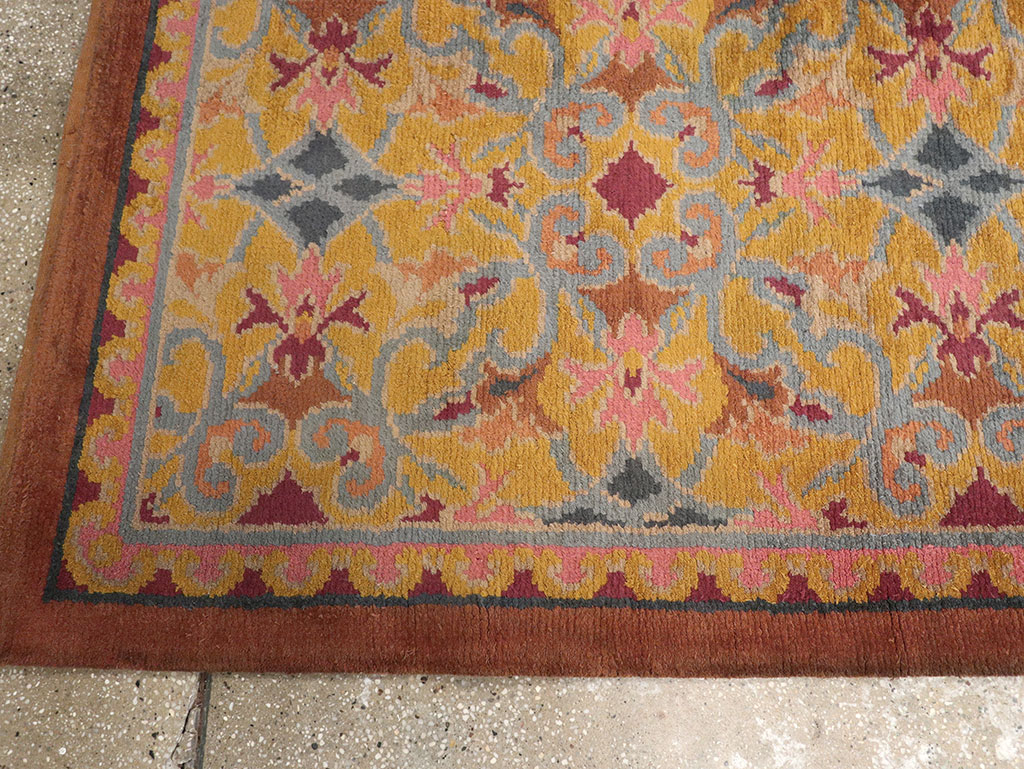 Antique Spanish Savonnerie Long Runner, No.33171 - Staging
