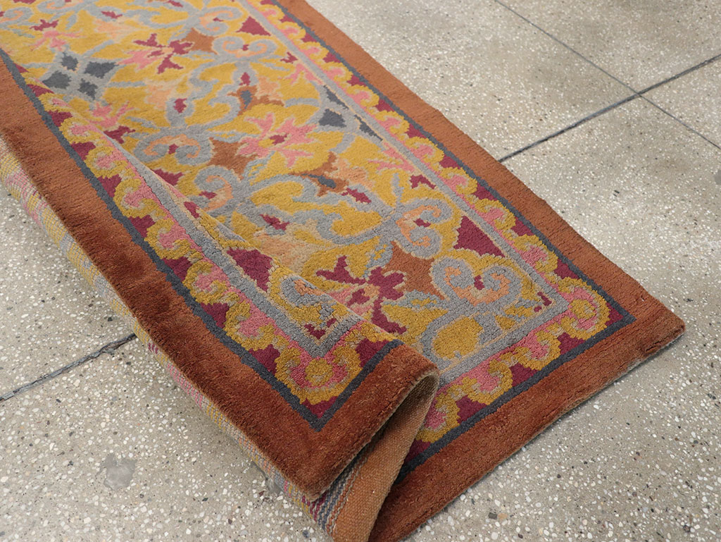 Antique Spanish Savonnerie Long Runner, No.33171 - Staging
