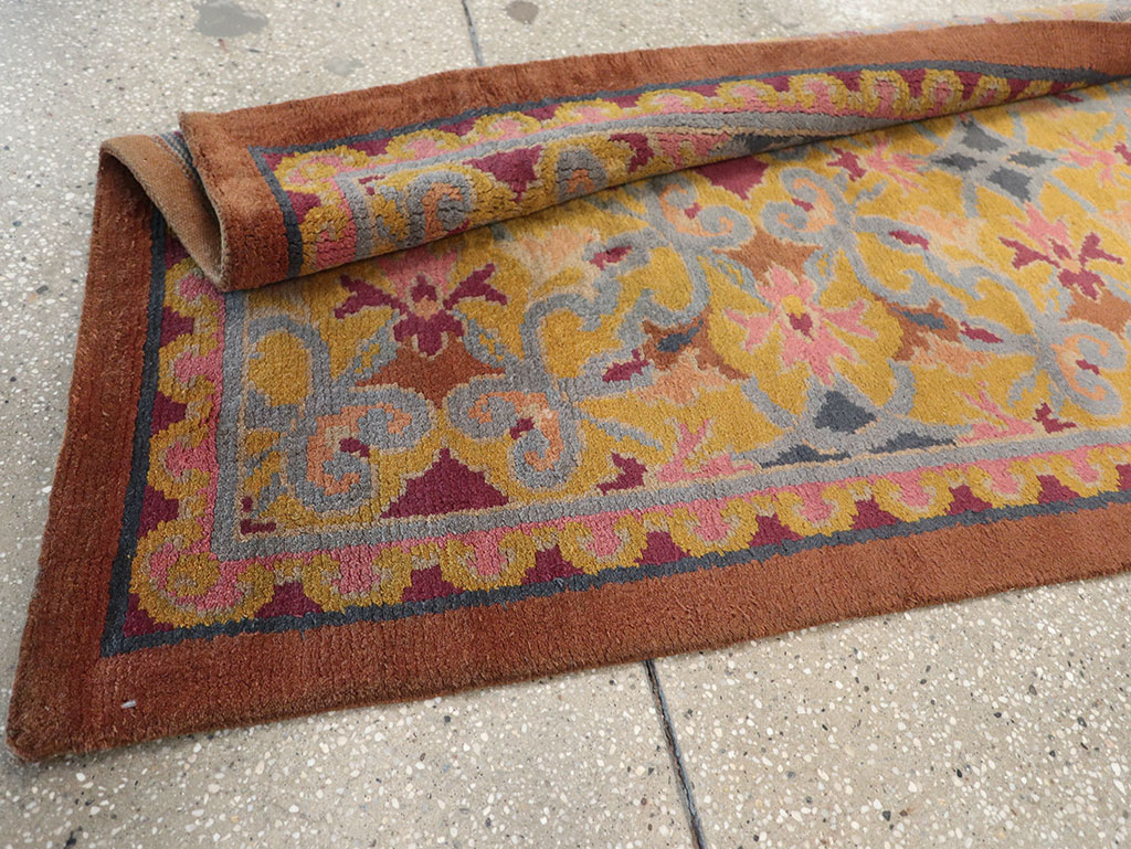 Antique Spanish Savonnerie Long Runner, No.33171 - Staging