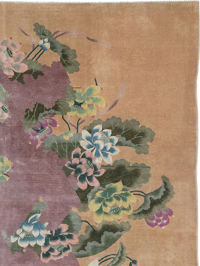 Antique Chinese Art Deco Room Size Carpet, No.33172 - Staging