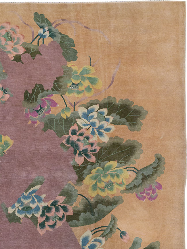 Antique Chinese Art Deco Room Size Carpet, No.33172 - Staging