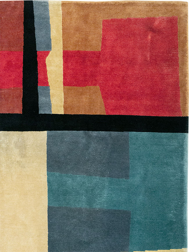 Modern Tibetan Art Deco Room Size Carpet, No.33173 - Staging