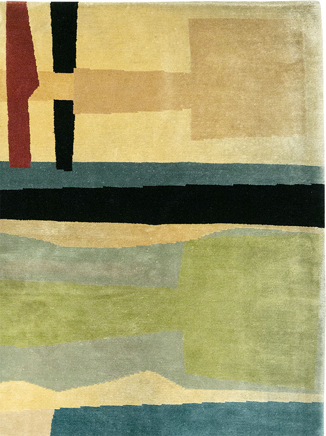 Modern Tibetan Art Deco Room Size Carpet, No.33173 - Staging