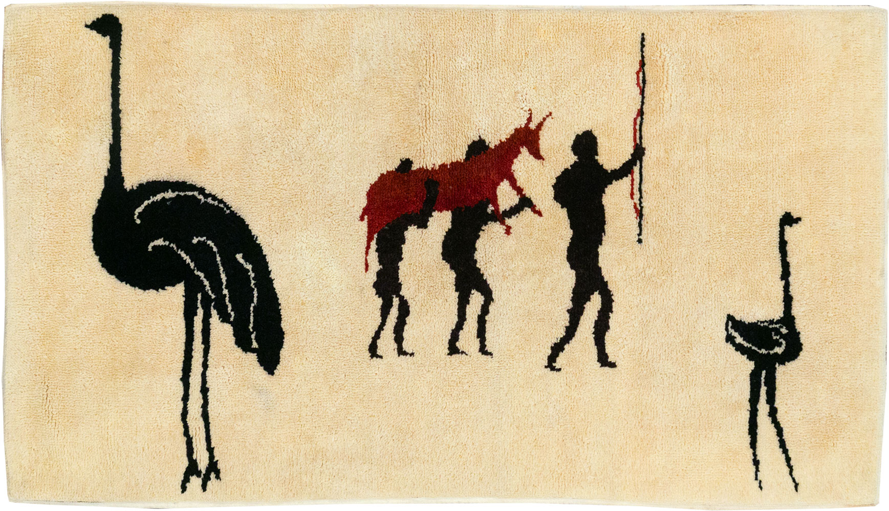 Vintage African Moroccan Pictorial Rug, No.33176 - Staging