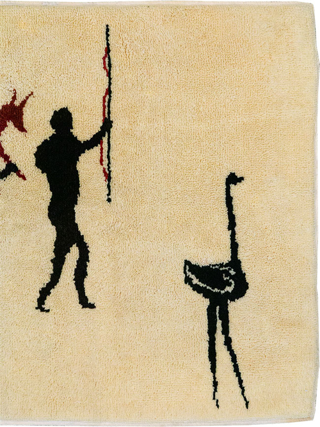 Vintage African Moroccan Pictorial Rug, No.33176 - Staging