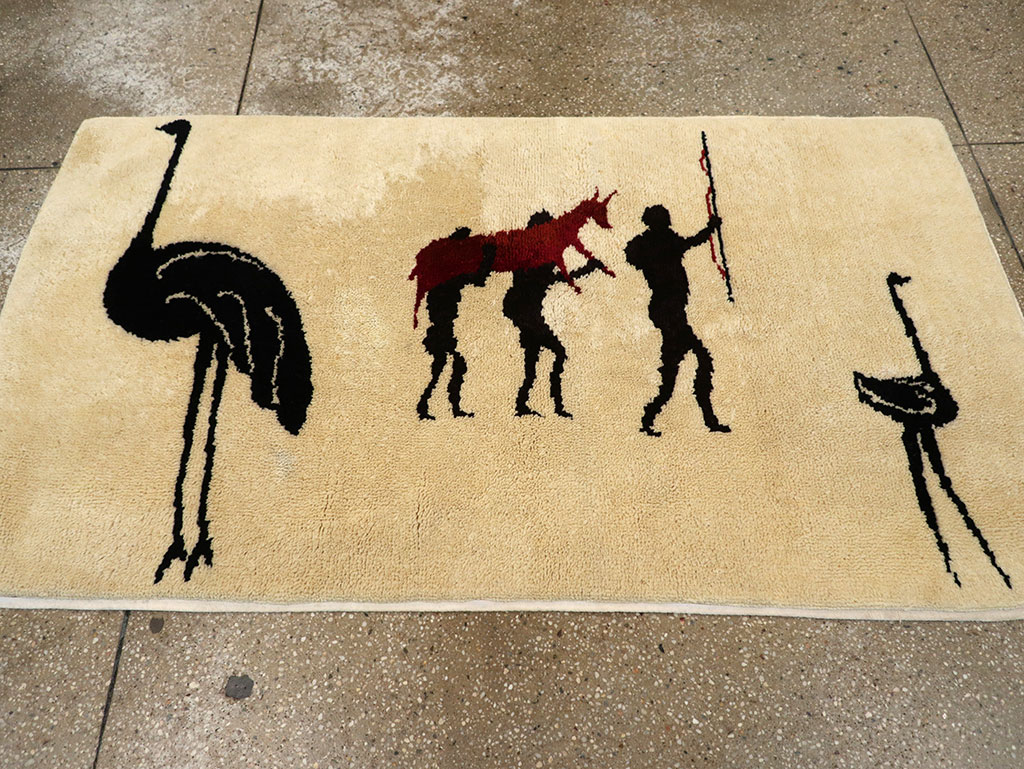 Vintage African Moroccan Pictorial Rug, No.33176 - Staging