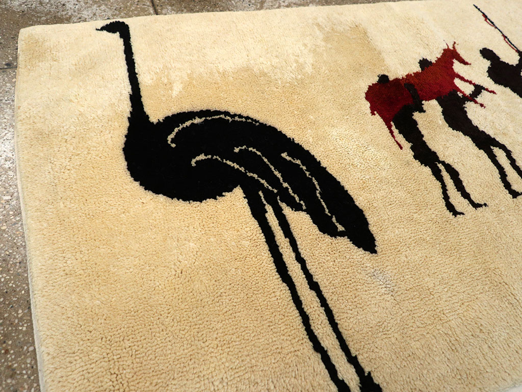 Vintage African Moroccan Pictorial Rug, No.33176 - Staging