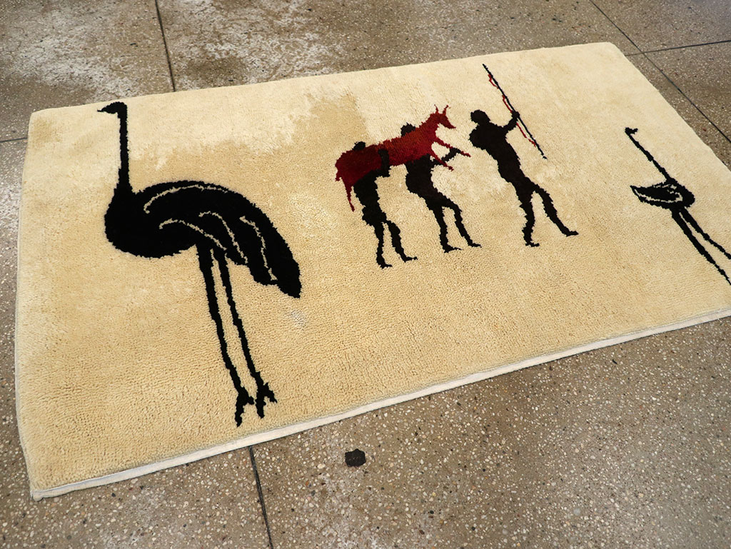 Vintage African Moroccan Pictorial Rug, No.33176 - Staging