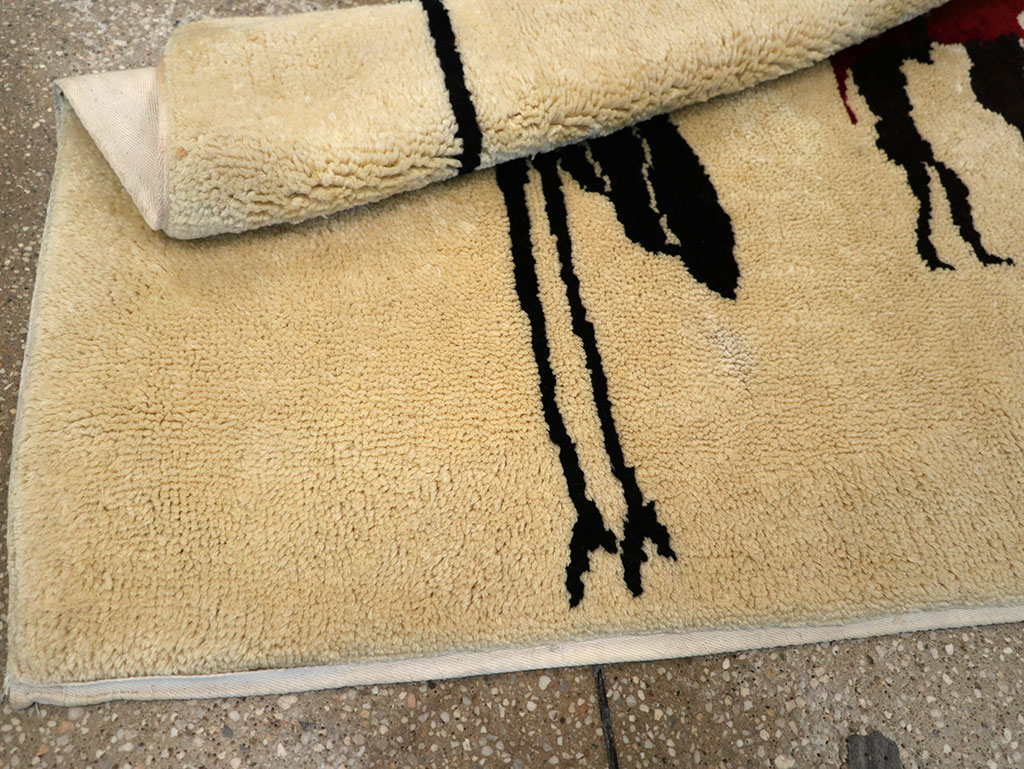 Vintage African Moroccan Pictorial Rug, No.33176 - Staging