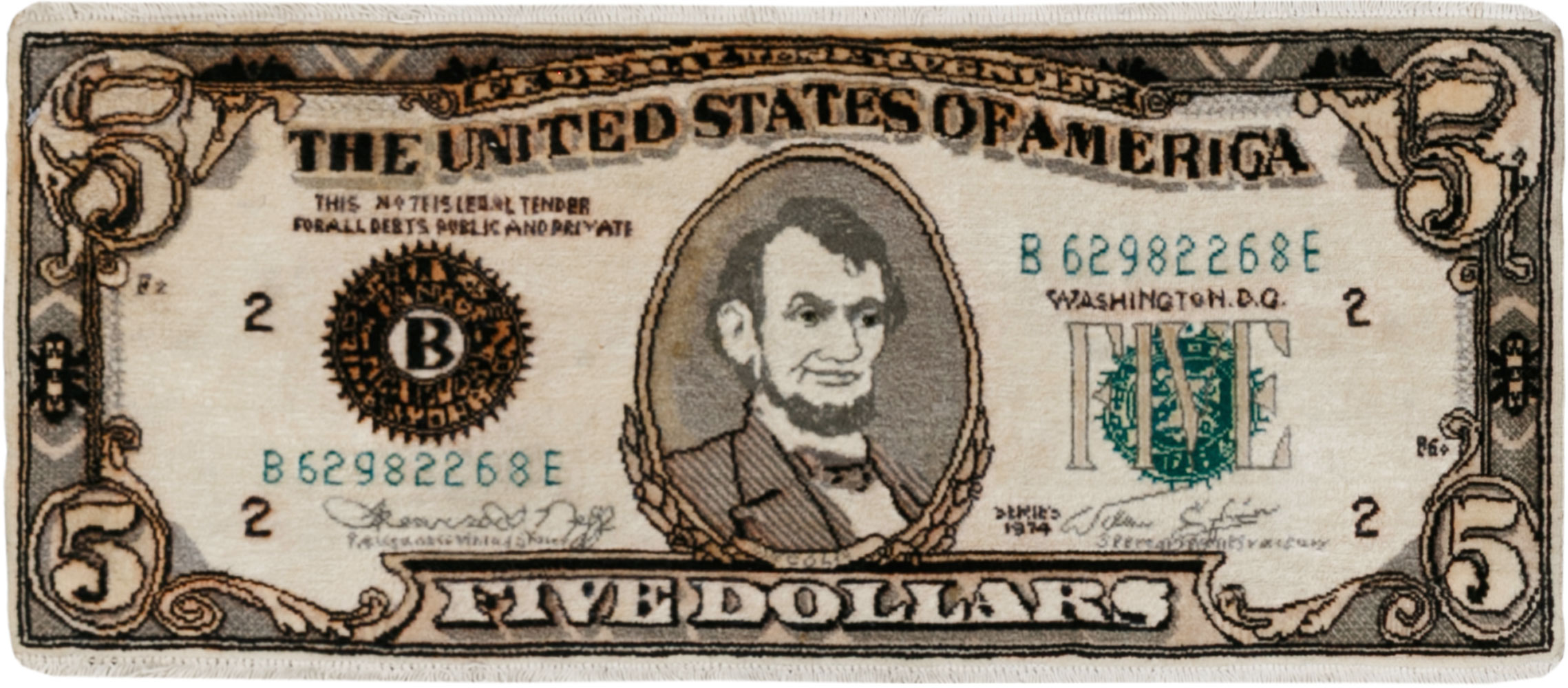 Modern Persian Tabriz Pictorial Rug, No.33180 - Staging