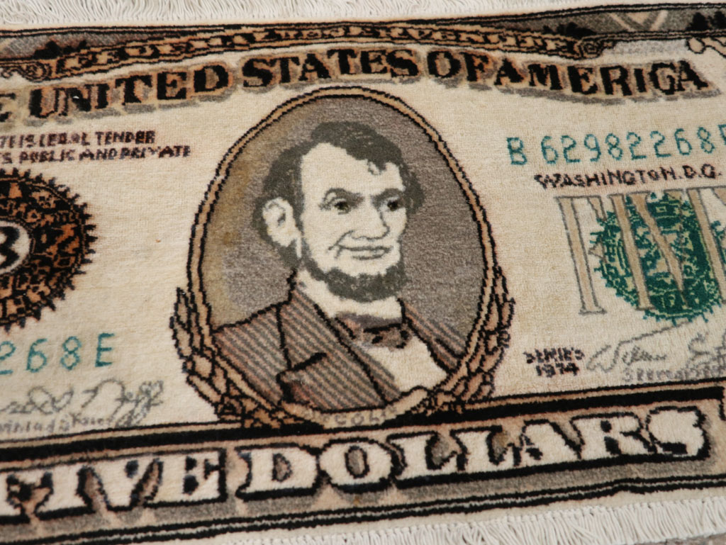 Modern Persian Tabriz Pictorial Rug, No.33180 - Staging