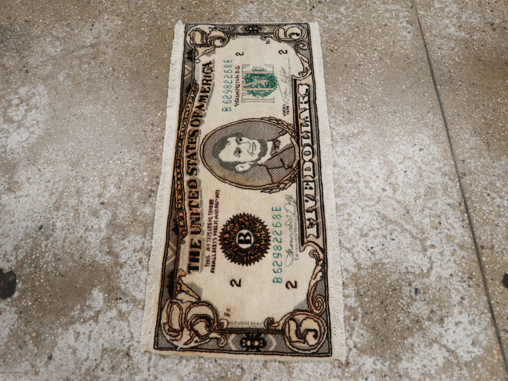 Modern Persian Tabriz Pictorial Rug, No.33180 - Staging