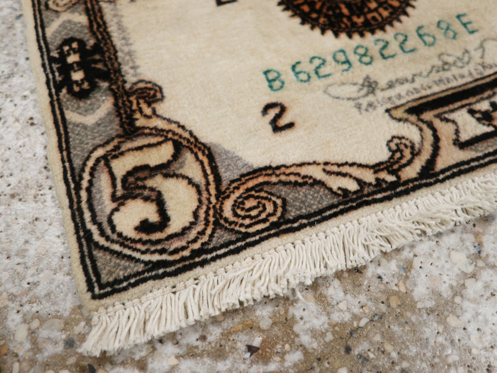 Modern Persian Tabriz Pictorial Rug, No.33180 - Staging