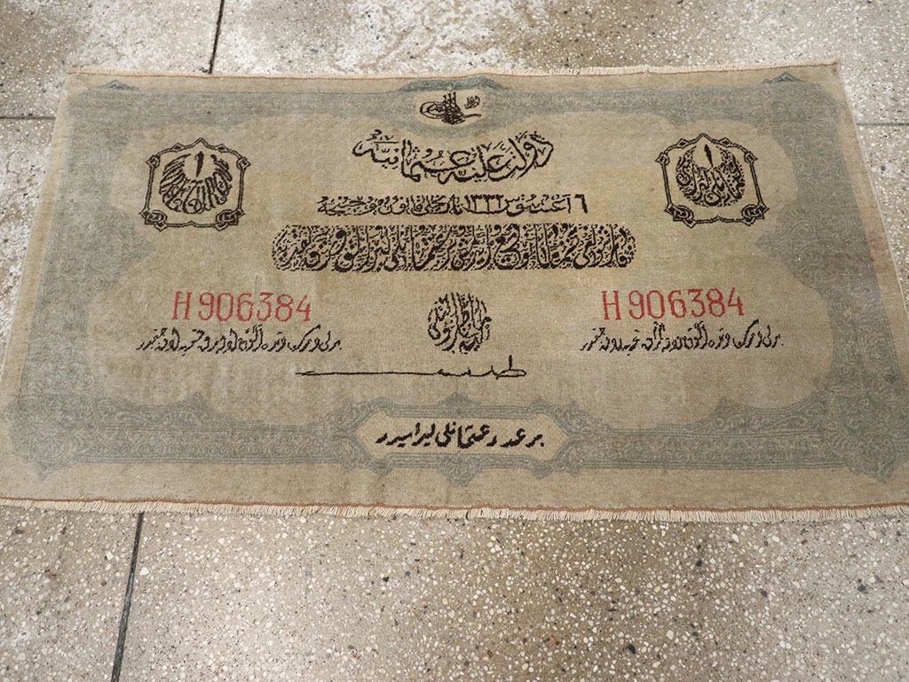 Antique Turkish Sivas Pictorial Rug, No.33181 - Staging