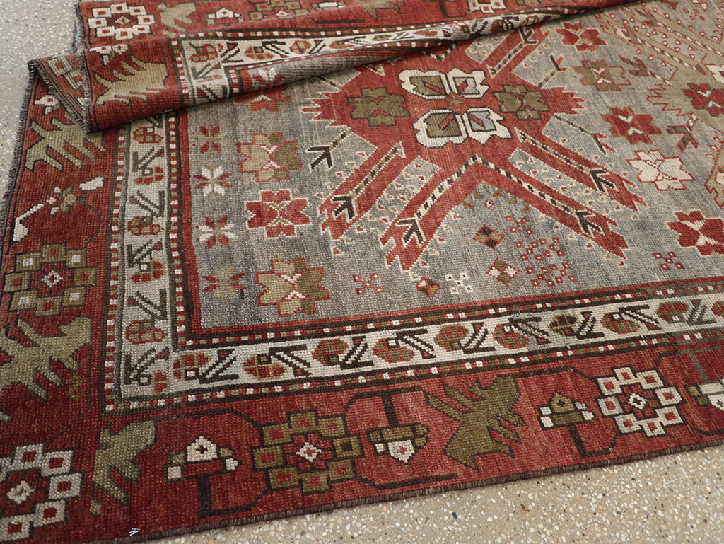 Antique Caucasian Kazak Runner, No.33183 - Staging