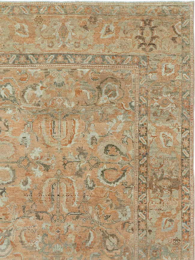 Antique Persian Mahal Room Size Carpet, No.33184 - Staging