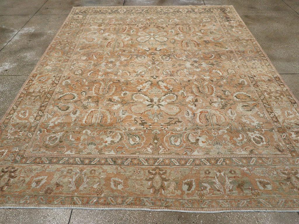 Antique Persian Mahal Room Size Carpet, No.33184 - Staging