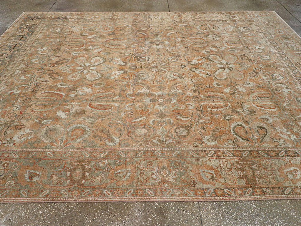 Antique Persian Mahal Room Size Carpet, No.33184 - Staging