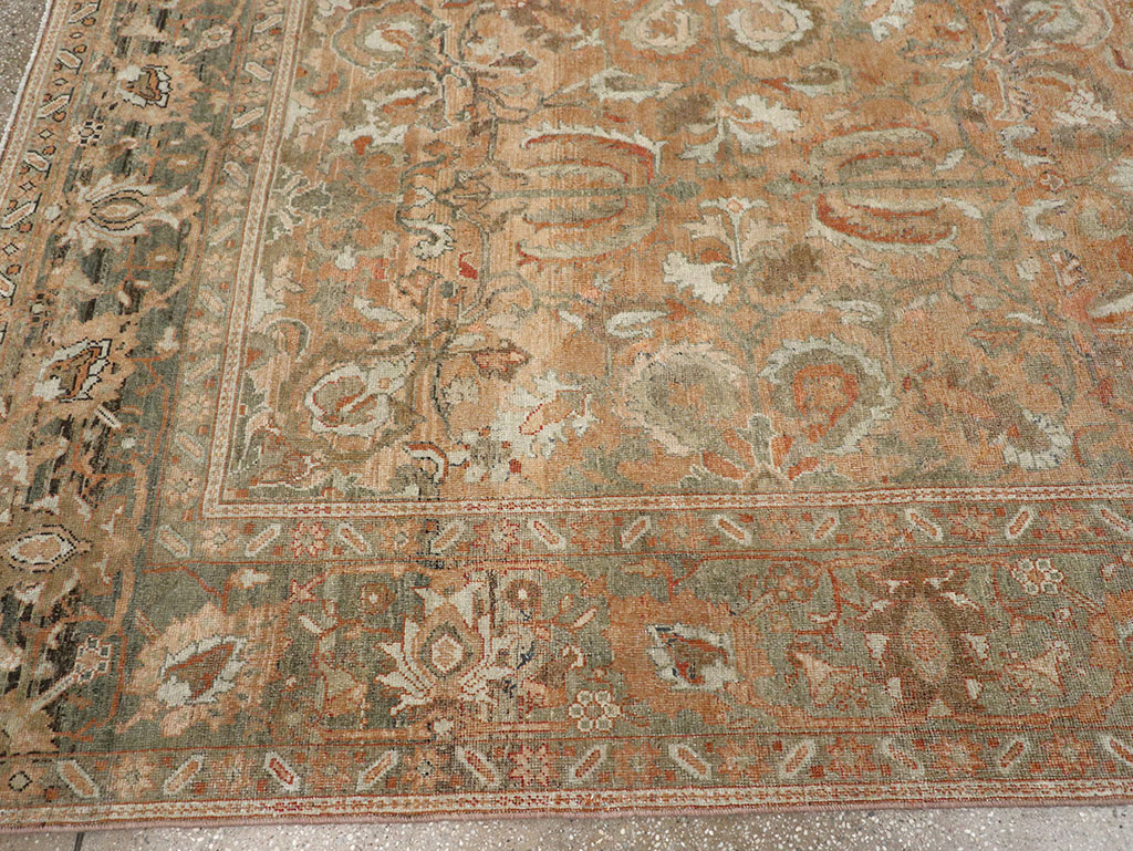 Antique Persian Mahal Room Size Carpet, No.33184 - Staging