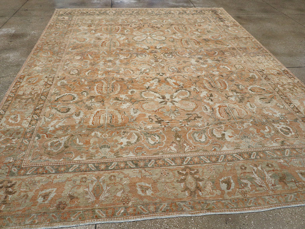 Antique Persian Mahal Room Size Carpet, No.33184 - Staging