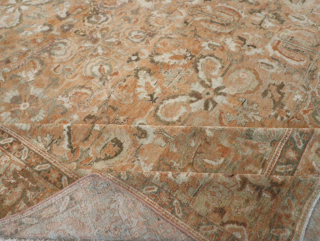 Antique Persian Mahal Room Size Carpet, No.33184 - Staging