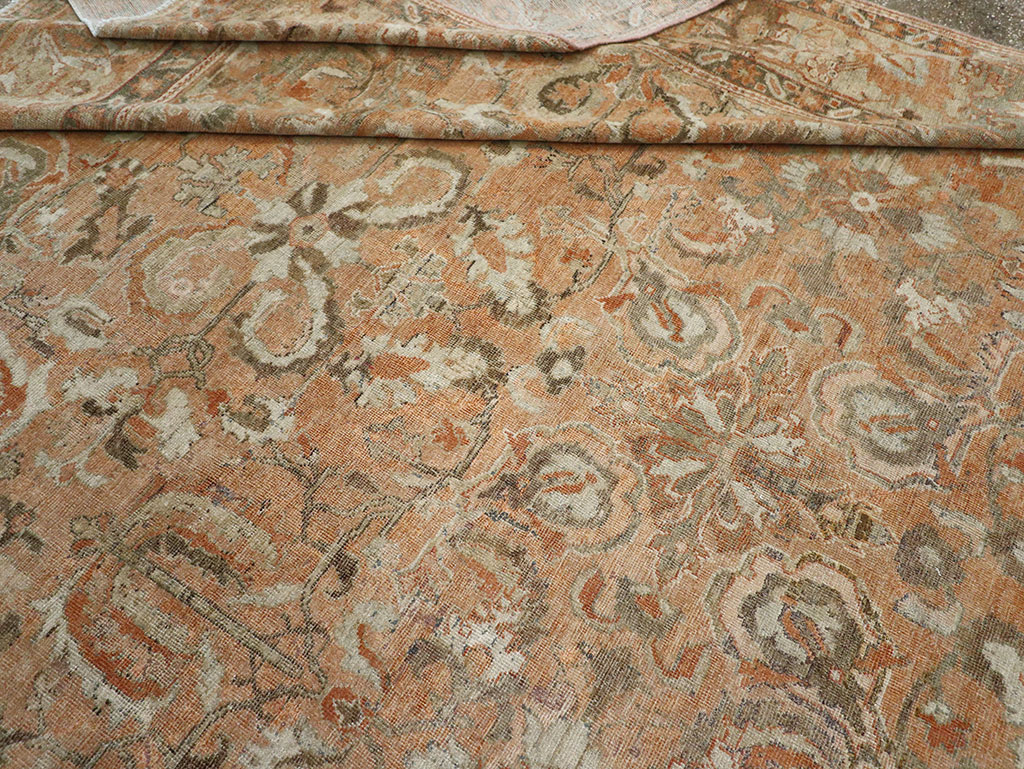 Antique Persian Mahal Room Size Carpet, No.33184 - Staging