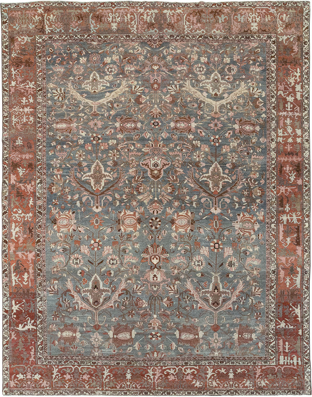 Antique Persian Malayer Room Size Carpet, No.33186 - Staging