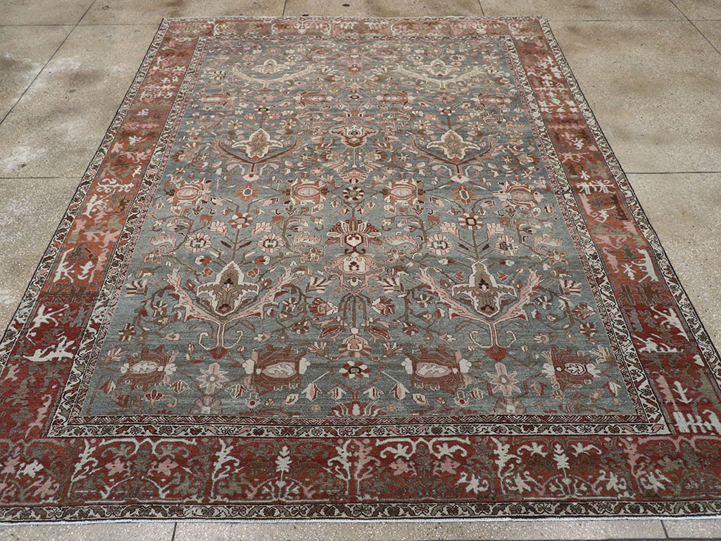 Antique Persian Malayer Room Size Carpet, No.33186 - Staging