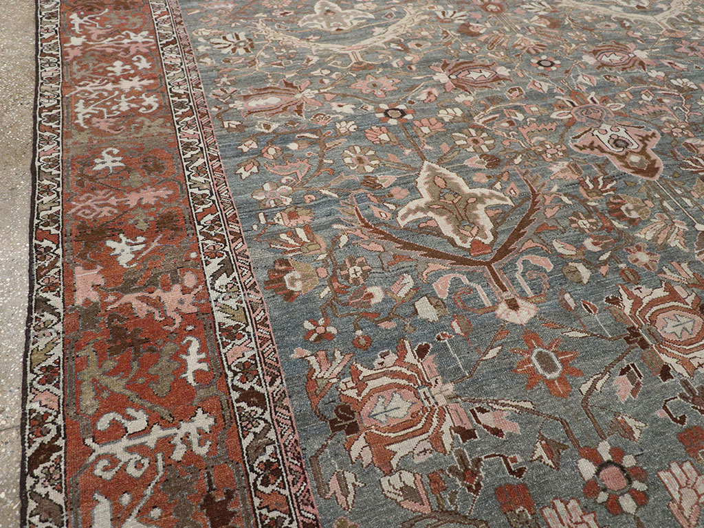 Antique Persian Malayer Room Size Carpet, No.33186 - Staging