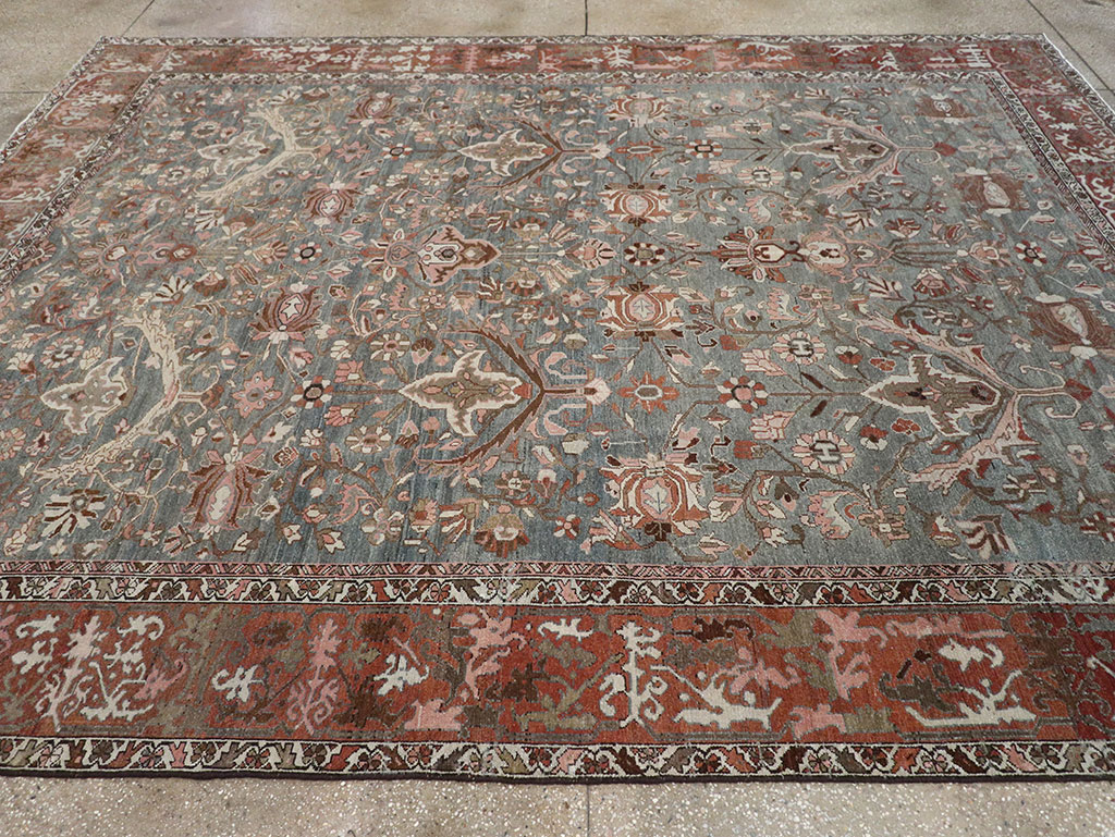 Antique Persian Malayer Room Size Carpet, No.33186 - Staging