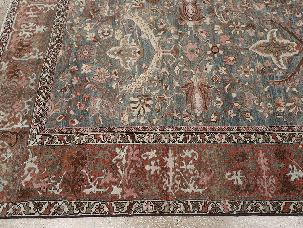 Antique Persian Malayer Room Size Carpet, No.33186 - Staging
