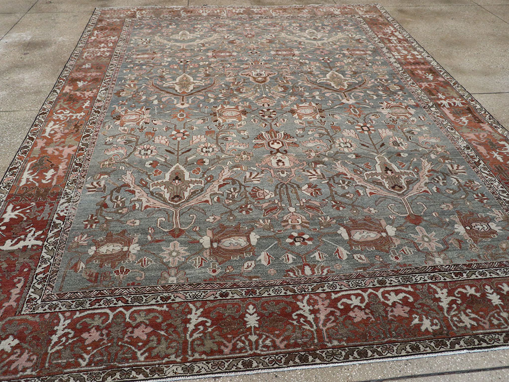 Antique Persian Malayer Room Size Carpet, No.33186 - Staging