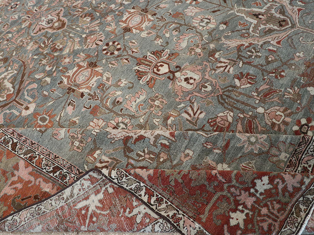 Antique Persian Malayer Room Size Carpet, No.33186 - Staging