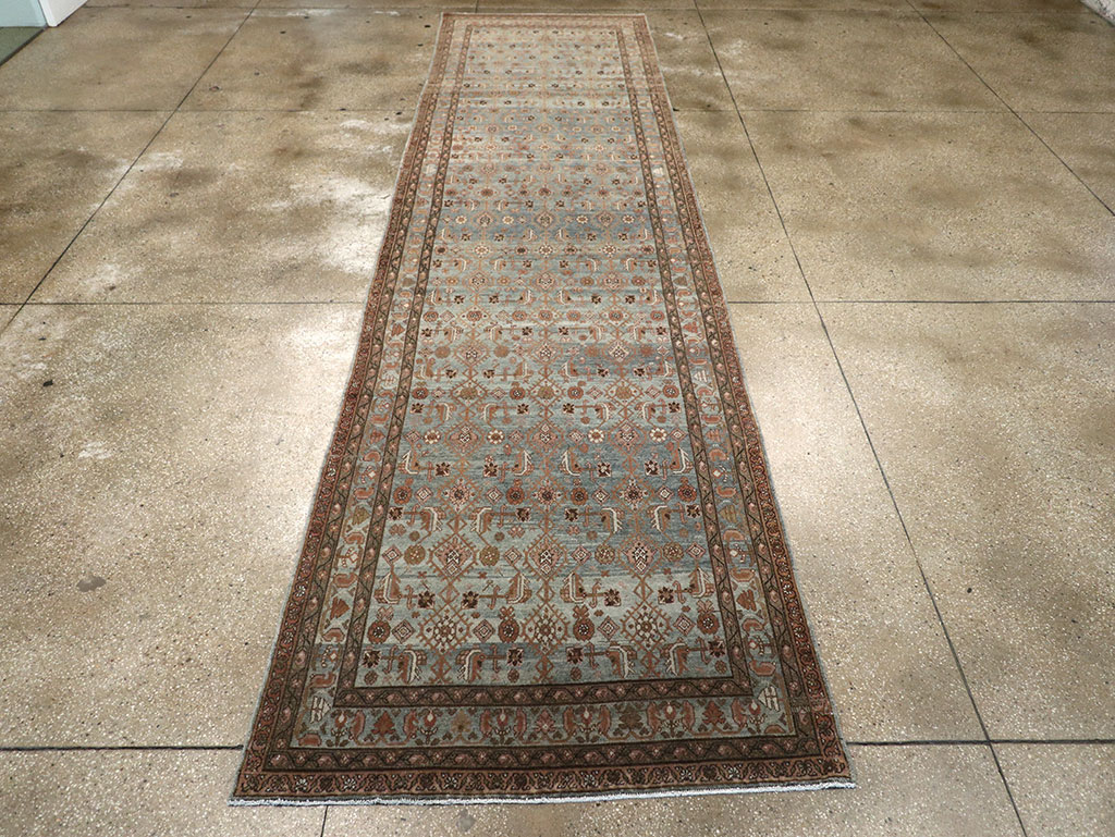 Antique Persian Malayer Long Runner, No.33187 - Staging