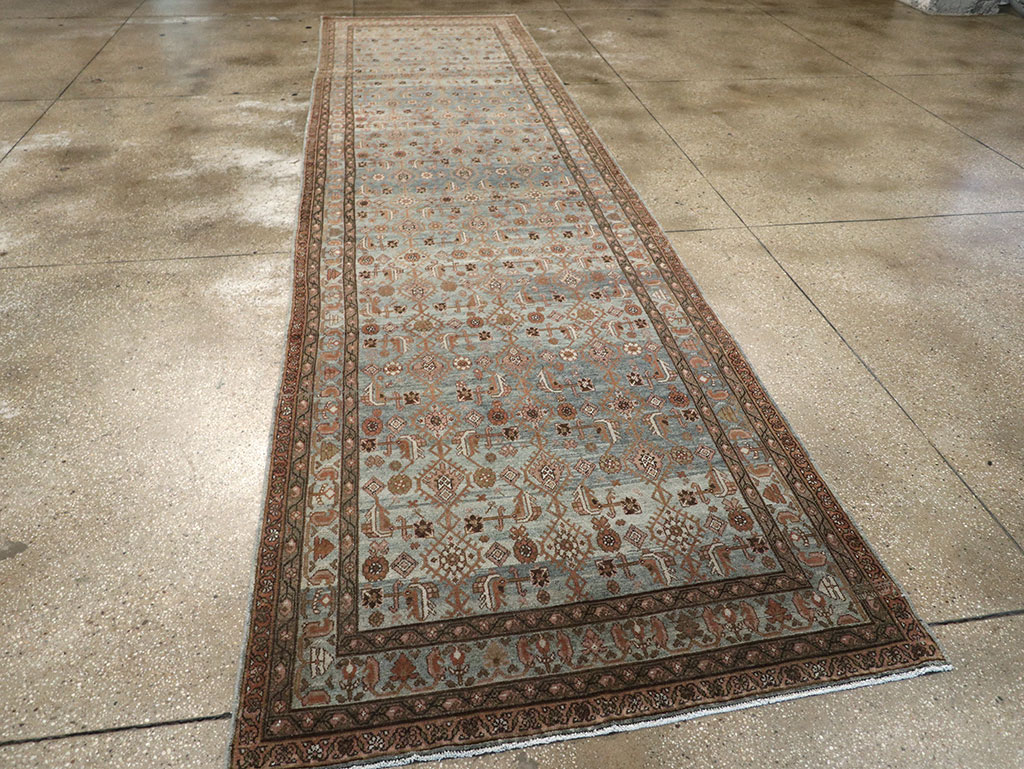 Antique Persian Malayer Long Runner, No.33187 - Staging