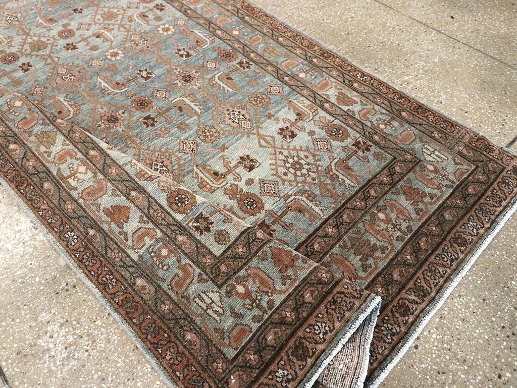 Antique Persian Malayer Long Runner, No.33187 - Staging