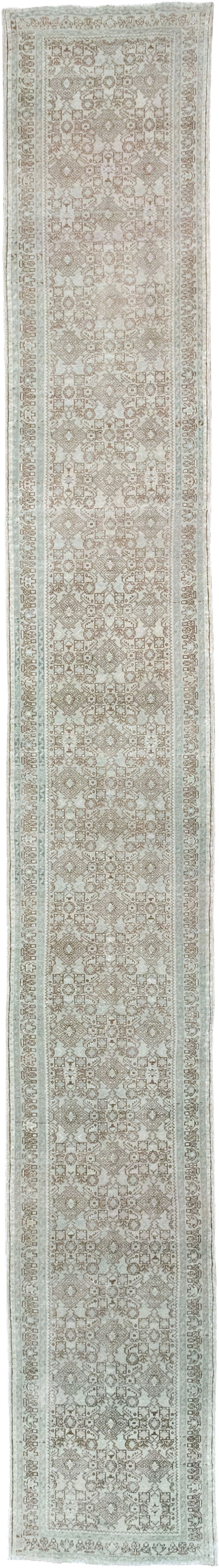 Antique Persian Malayer Long Runner, No.33188 - Staging